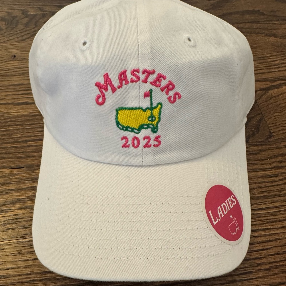 Masters 2025 White & Pink Ladies Golf Hat, Classic Masters Hat